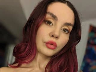 Slim petite model RosieCheex performs sexy 1v1 striptease
